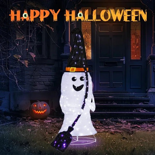 4ft Ghost Lighted Outdoor Halloween Decorations