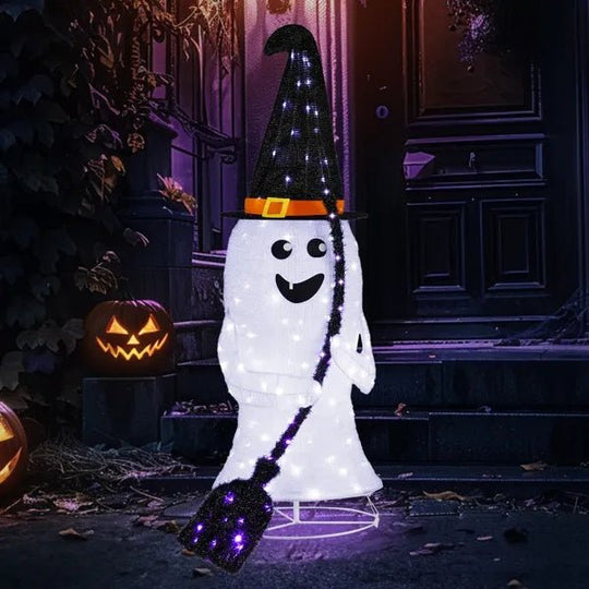 4ft Ghost Lighted Outdoor Halloween Decorations