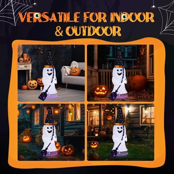 4ft Ghost Lighted Outdoor Halloween Decorations