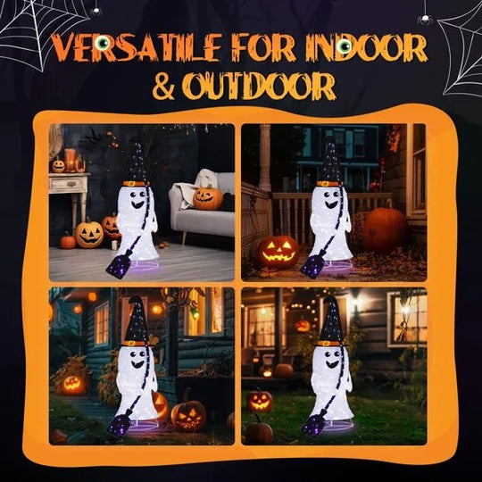 4ft Ghost Lighted Outdoor Halloween Decorations