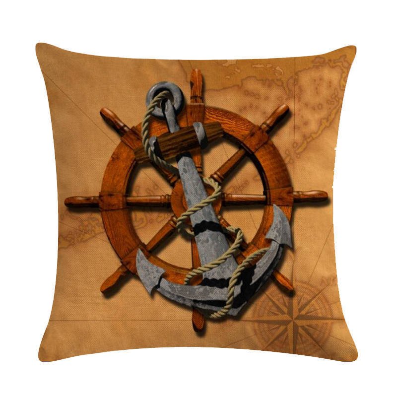 Anchor linen pillowcase