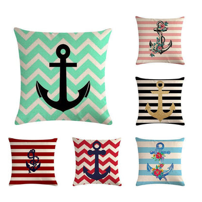 Anchor linen pillowcase