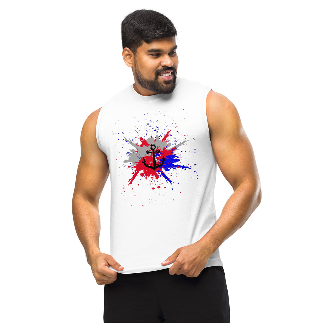 Anchor Splatter Muscle Shirt