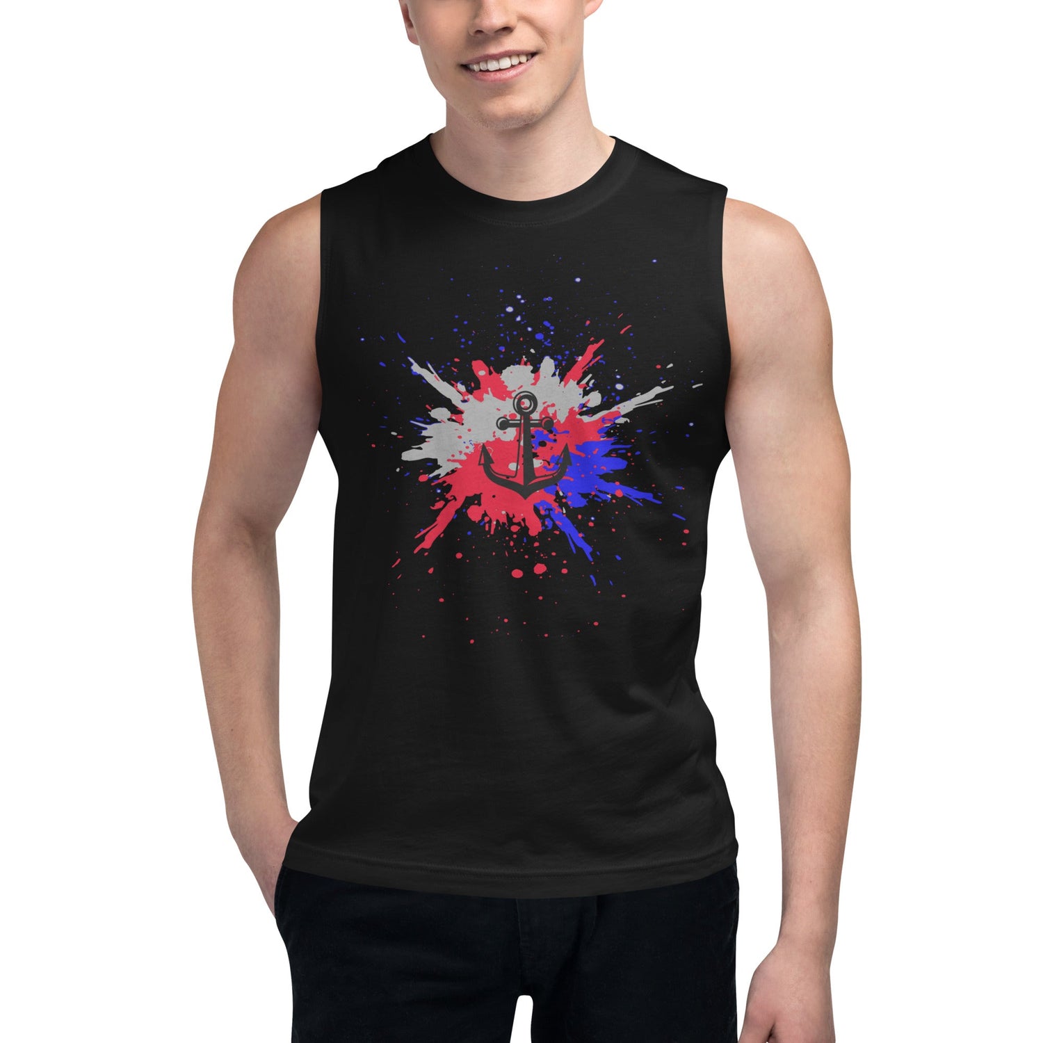 Anchor Splatter Muscle Shirt