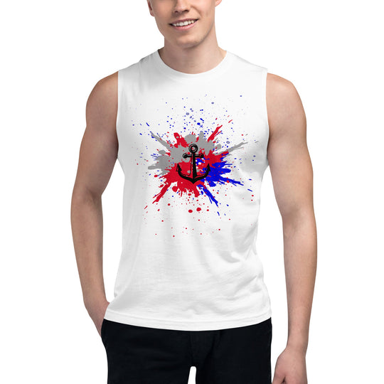 Anchor Splatter Muscle Shirt