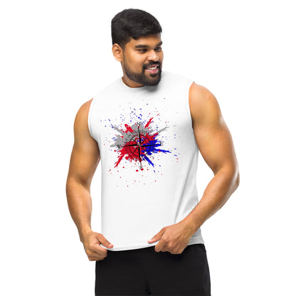 Compass Splatter Muscle Shirt