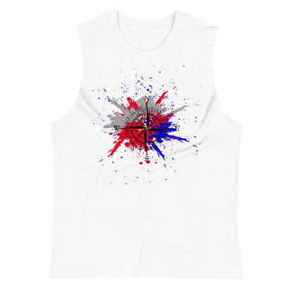 Compass Splatter Muscle Shirt