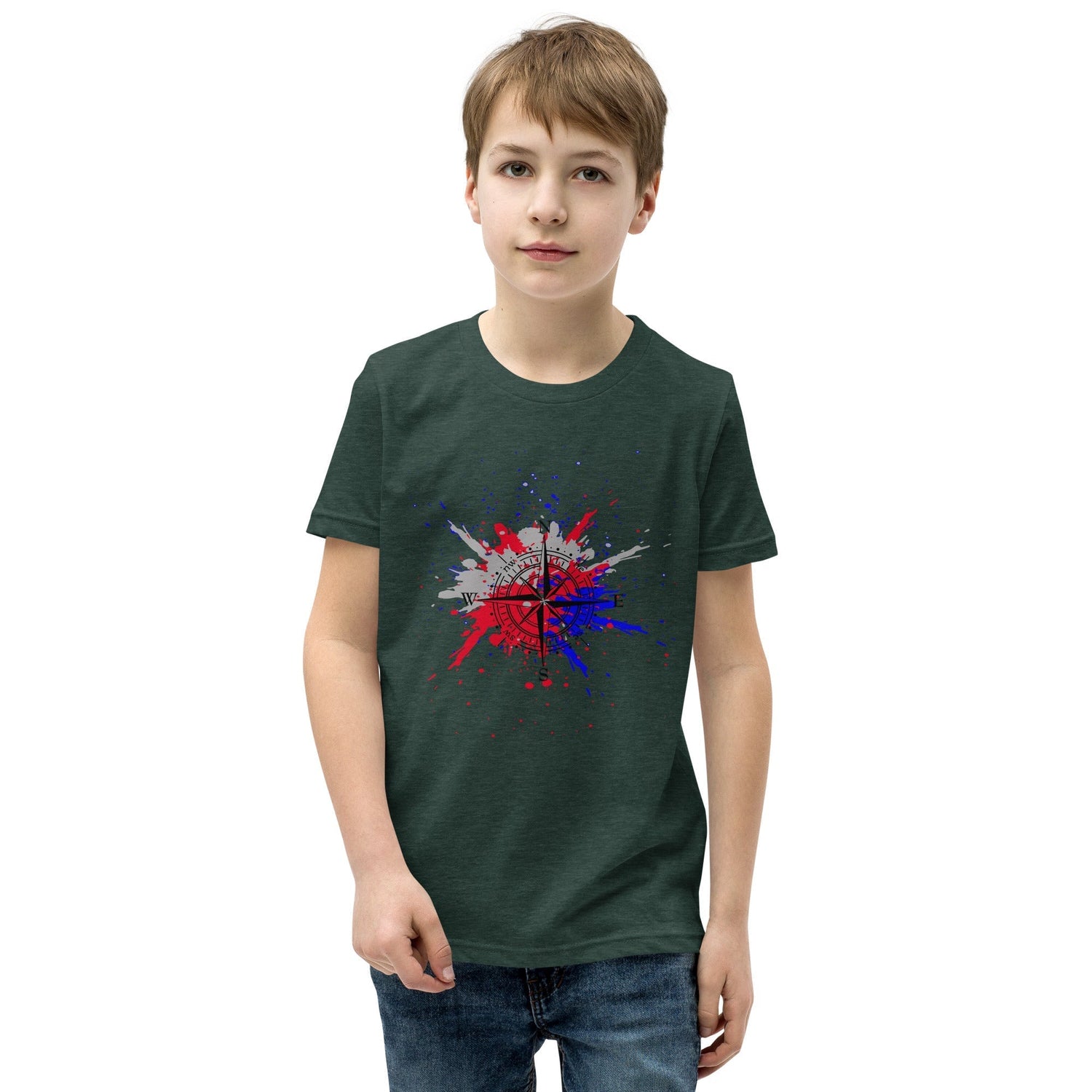 Compass Splatter Youth Short Sleeve T-Shirt - Forbearance Apparel