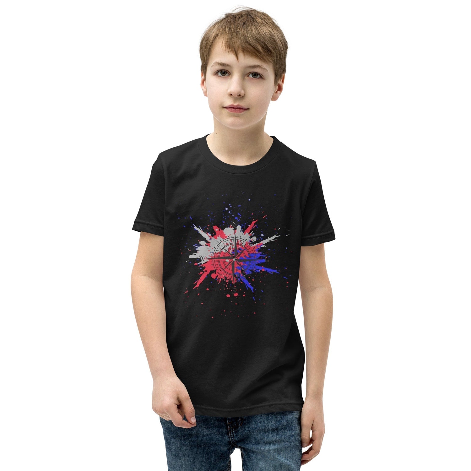 Compass Splatter Youth Short Sleeve T-Shirt - Forbearance Apparel