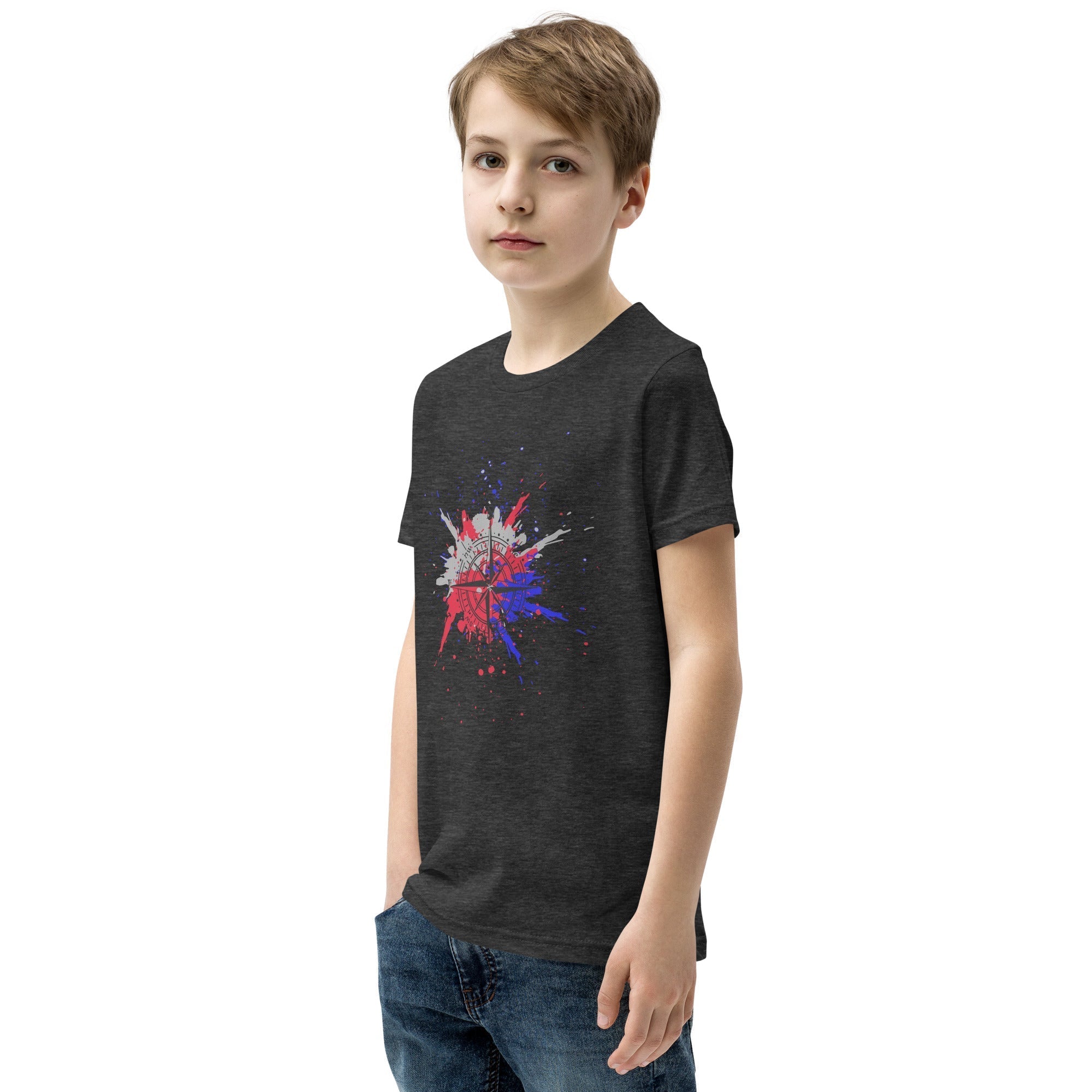 Compass Splatter Youth Short Sleeve T-Shirt - Forbearance Apparel