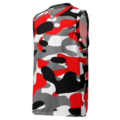 Fiery Red Camo Basketball Jersey