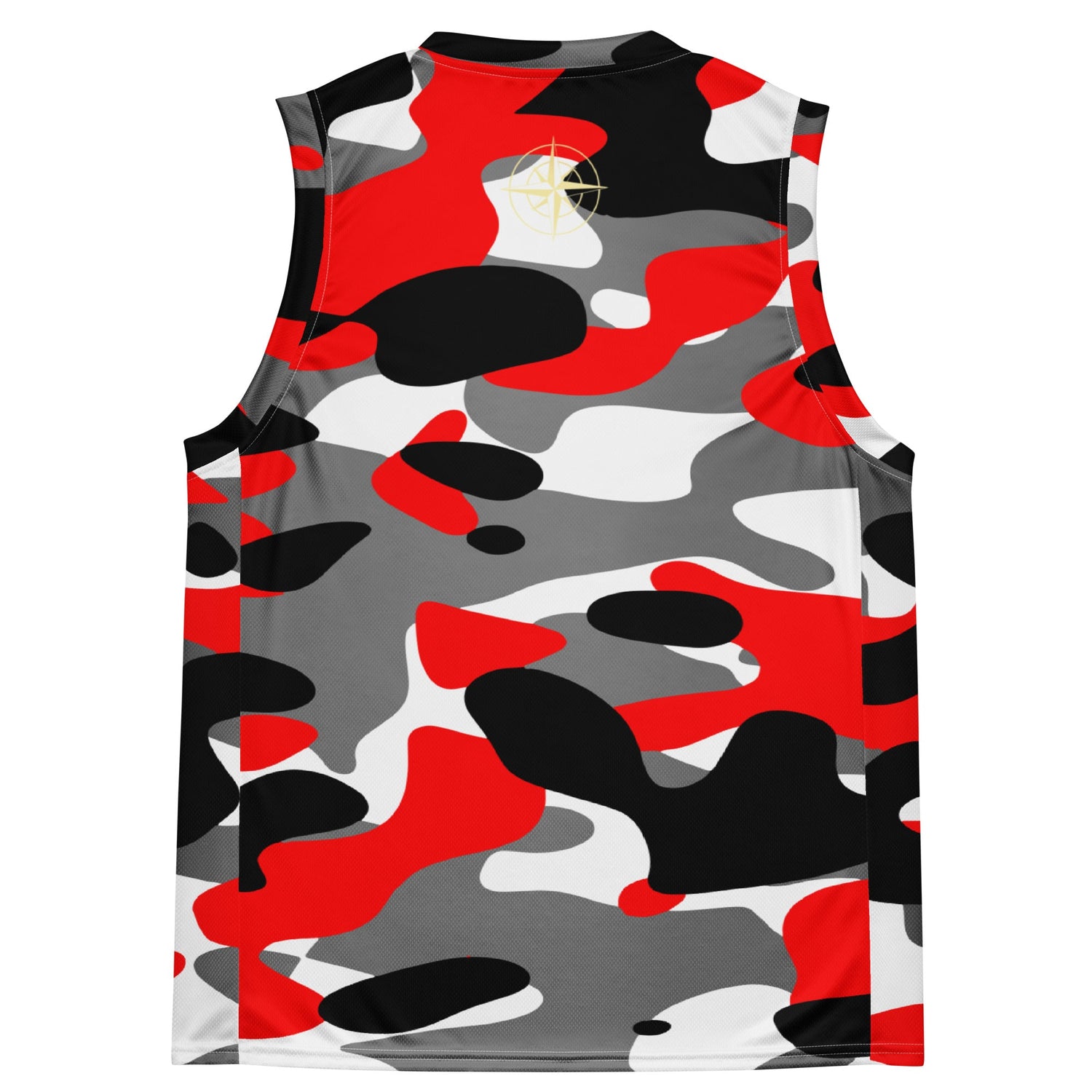 Fiery Red Camo Basketball Jersey