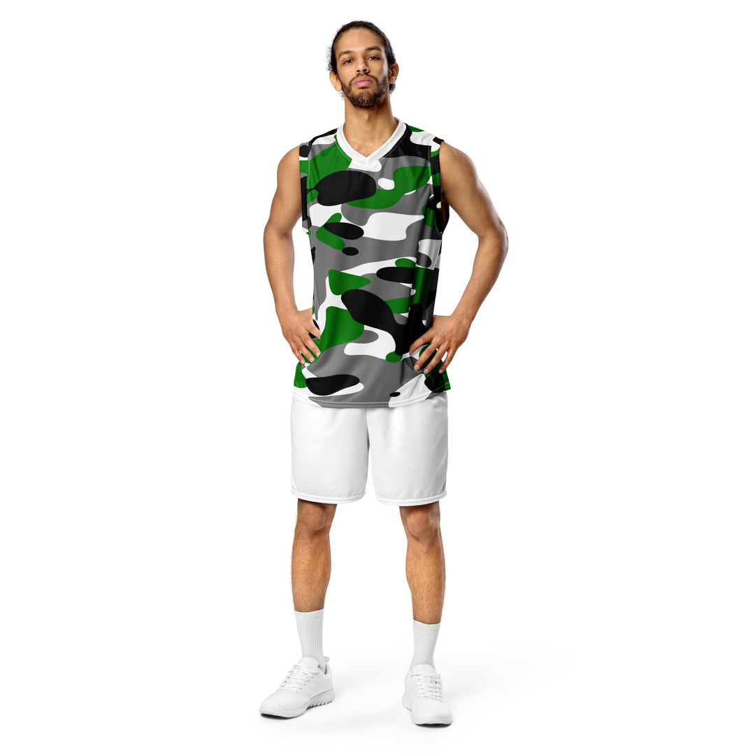 Forest Green Camo basketball jersey