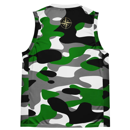 Forest Green Camo basketball jersey