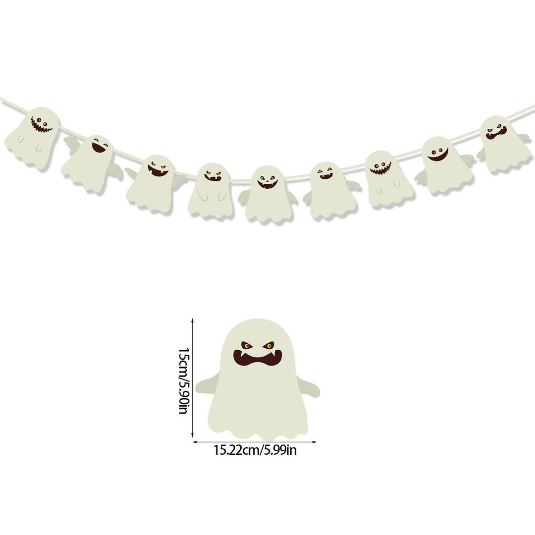Halloween Party Pumpkin Triangle Banner Hanging Flag Party Scene Layout Decoration