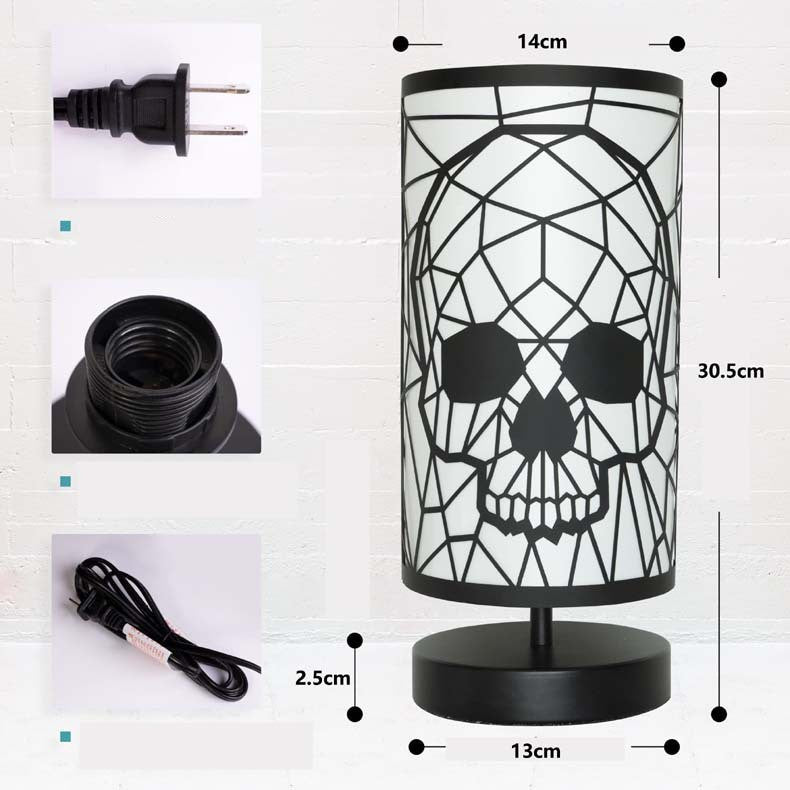 Halloween Skull Decoration Festive Atmosphere USB Iron Table Lamp