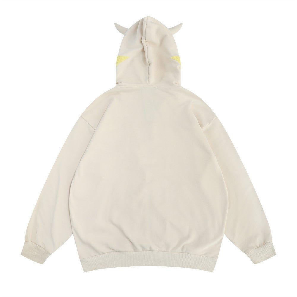 Masked Zipper Hooded Sweater For Men