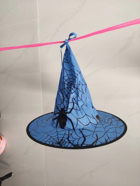 Spider Bronzing Witch Hat Halloween Decorative Glowing LED Witch Hat