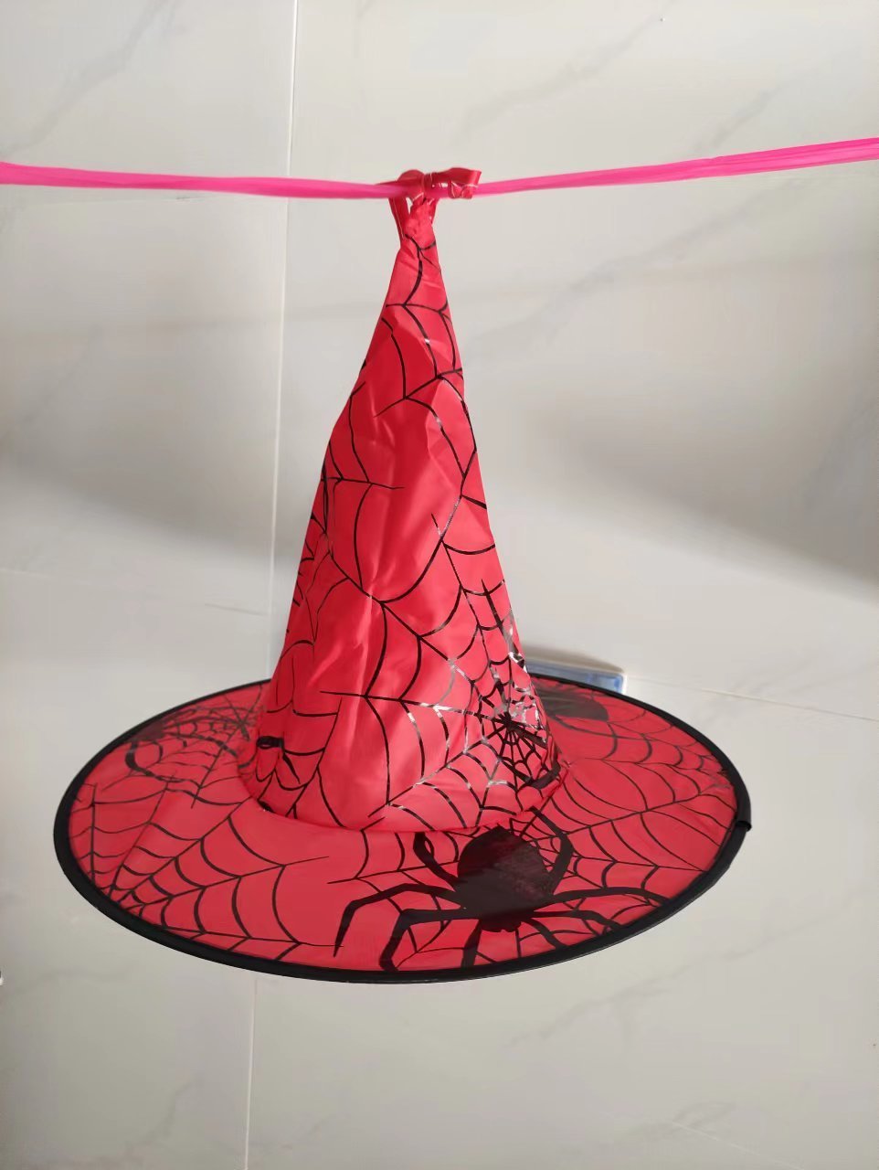 Spider Bronzing Witch Hat Halloween Decorative Glowing LED Witch Hat