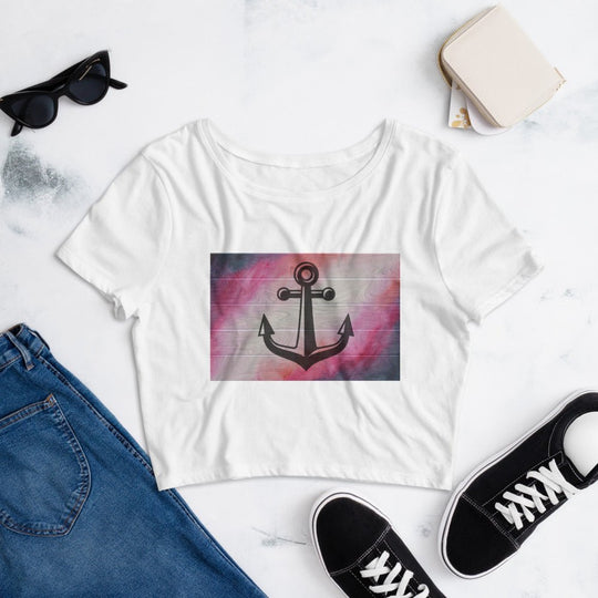 Anchor Women’s Crop Tee - Forbearance Apparel