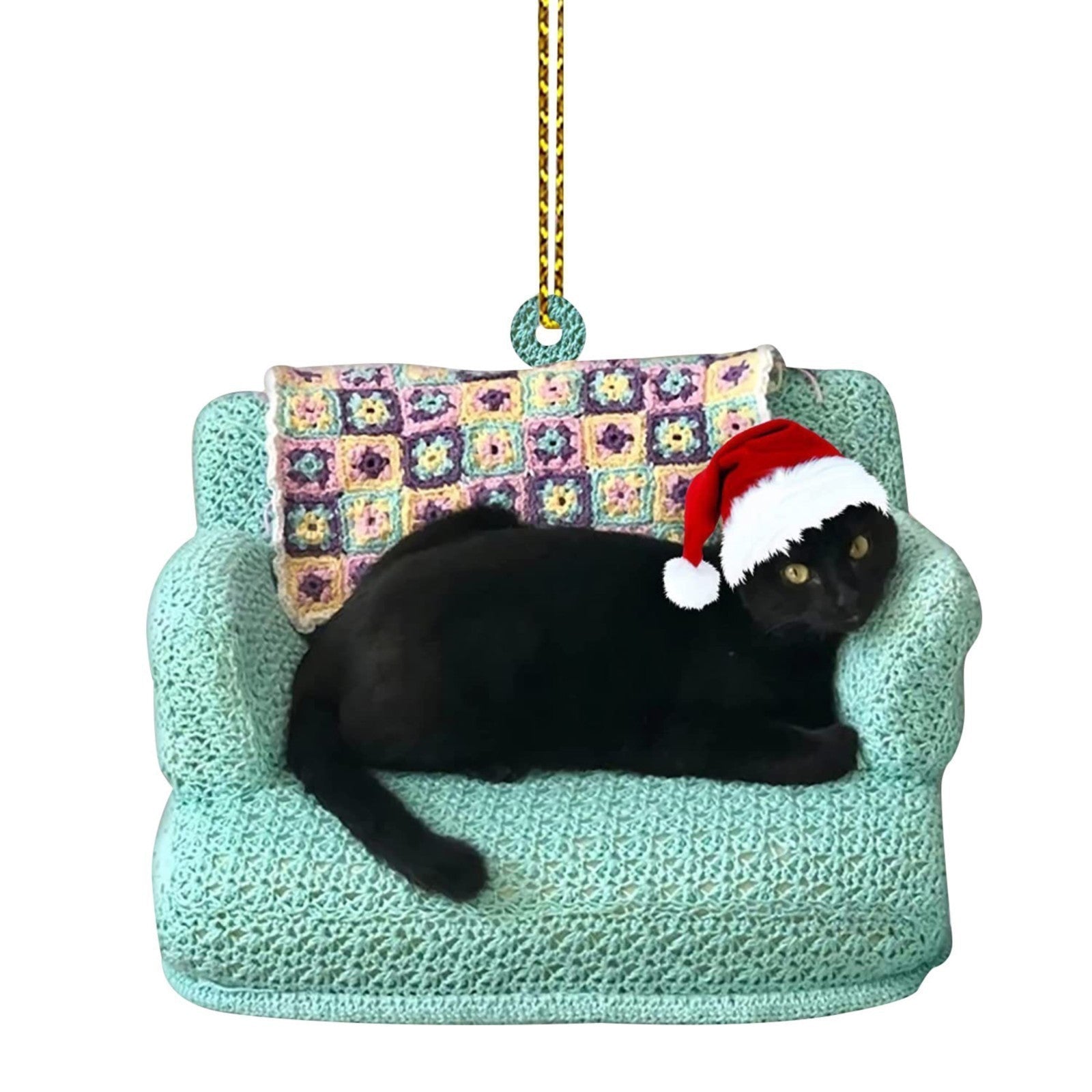 Black Cat Christmas Ornaments