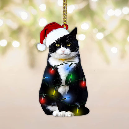 Black Cat Christmas Ornaments