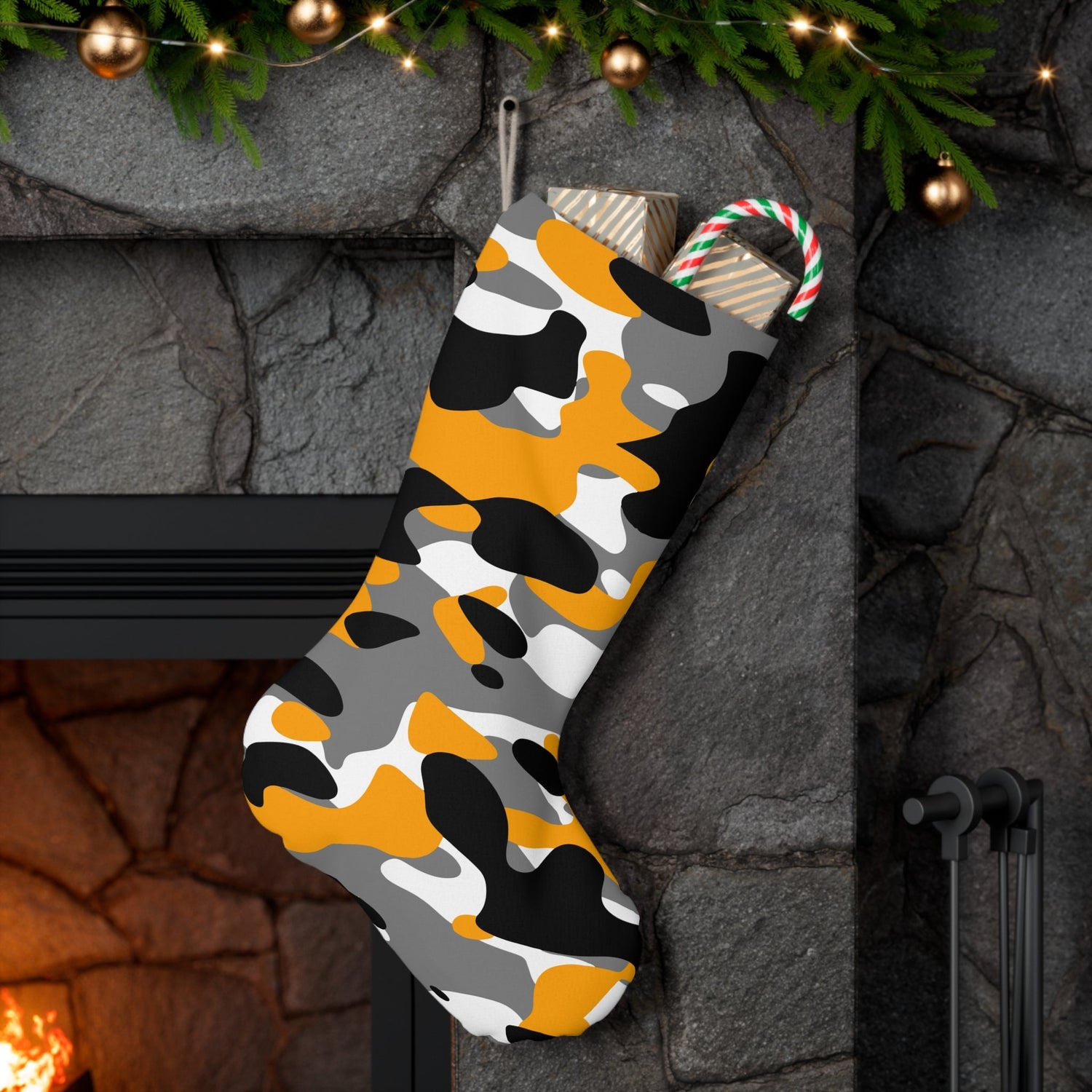 Bumble Bee Yellow Camo Stocking