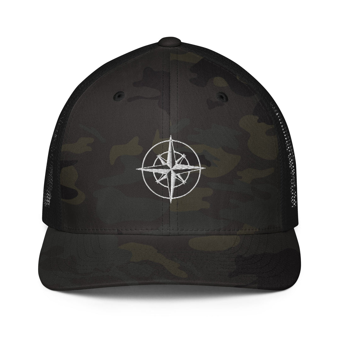 Compass Camo Closed-back trucker cap - Forbearance Apparel