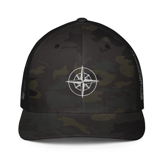 Compass Camo Closed-back trucker cap - Forbearance Apparel