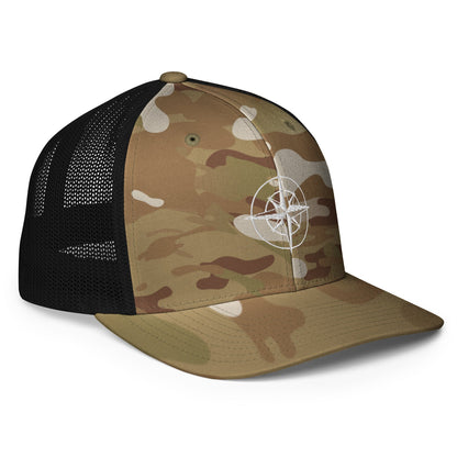 Compass Camo Closed-back trucker cap - Forbearance Apparel