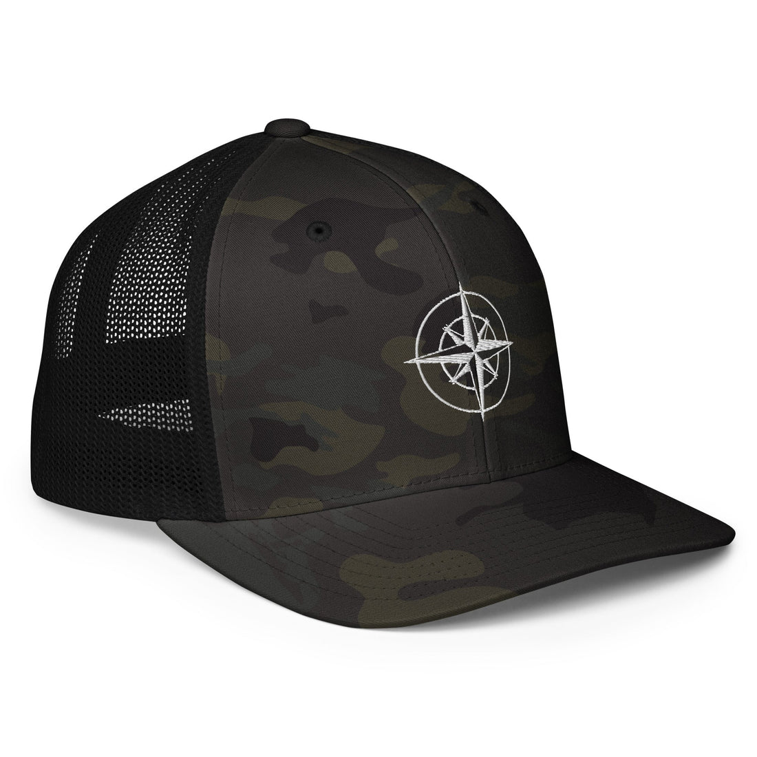 Compass Camo Closed-back trucker cap - Forbearance Apparel