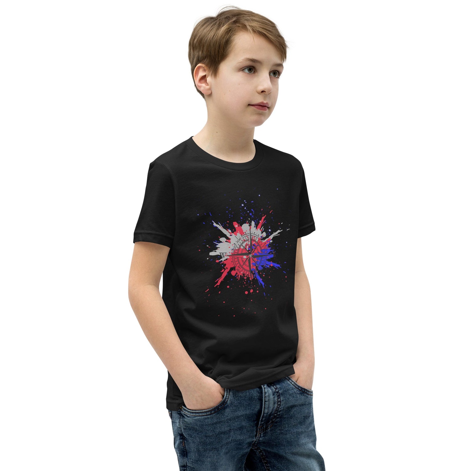 Compass Splatter Youth Short Sleeve T-Shirt - Forbearance Apparel