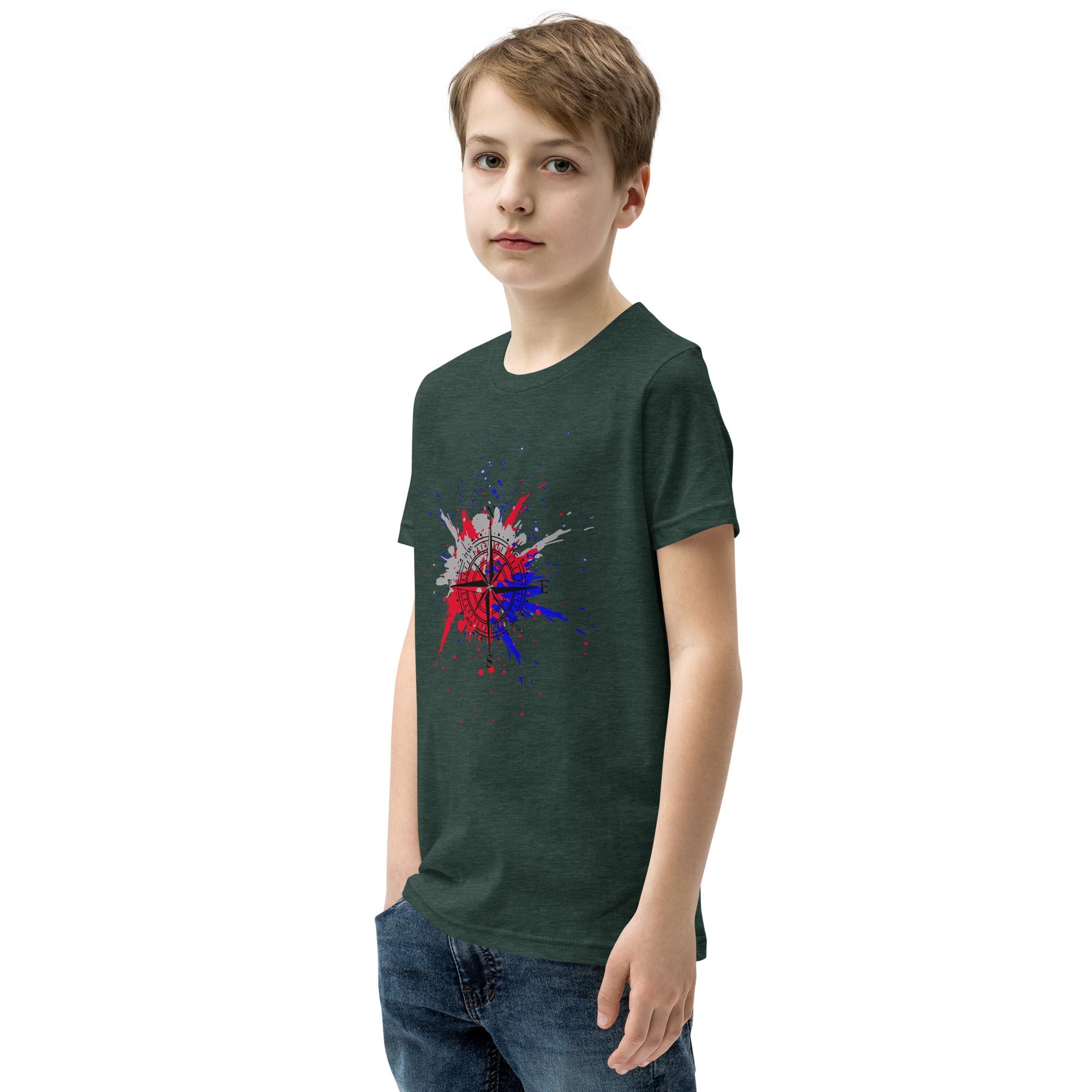 Compass Splatter Youth Short Sleeve T-Shirt - Forbearance Apparel