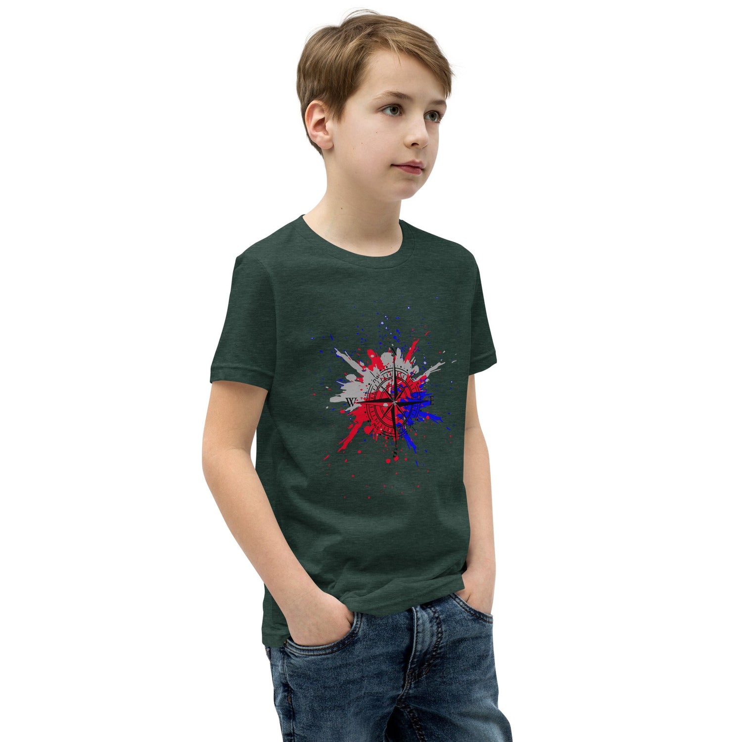 Compass Splatter Youth Short Sleeve T-Shirt - Forbearance Apparel