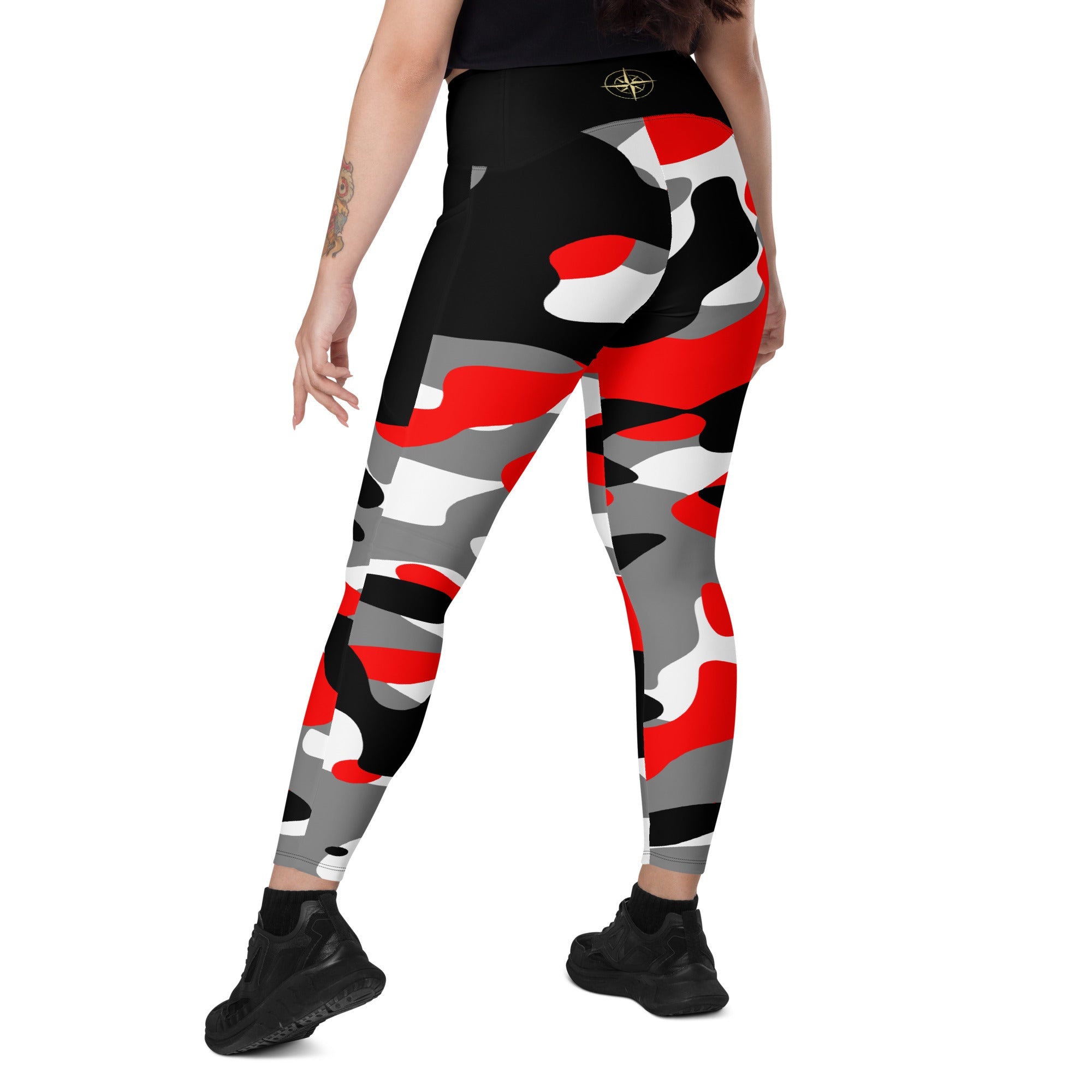 Fiery Red Camo Leggings