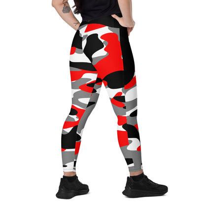 Fiery Red Camo Leggings