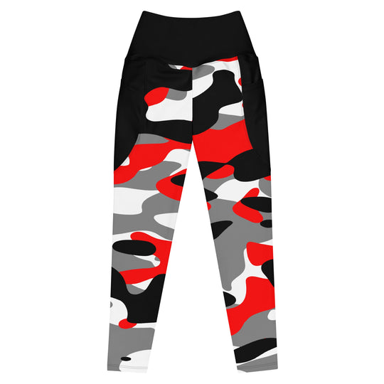 Fiery Red Camo Leggings