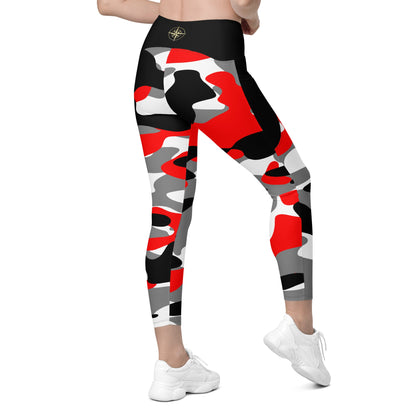 Fiery Red Camo Leggings