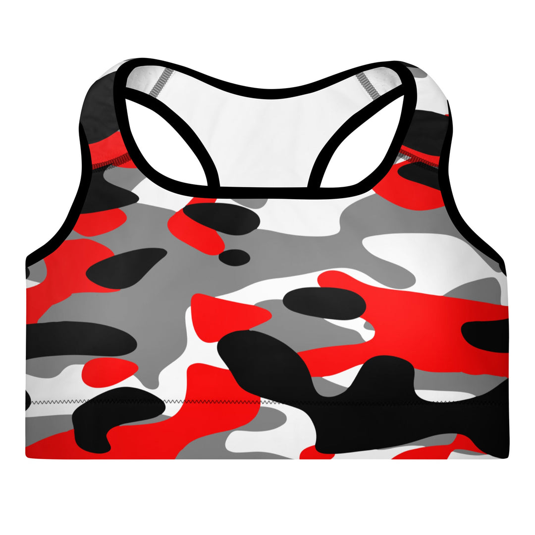 Fiery Red Camo Sports Bra