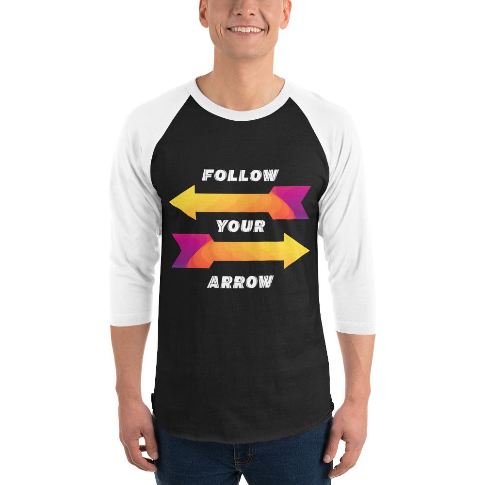 Follow Your Arrow 3/4 sleeve raglan shirt - Forbearance Apparel