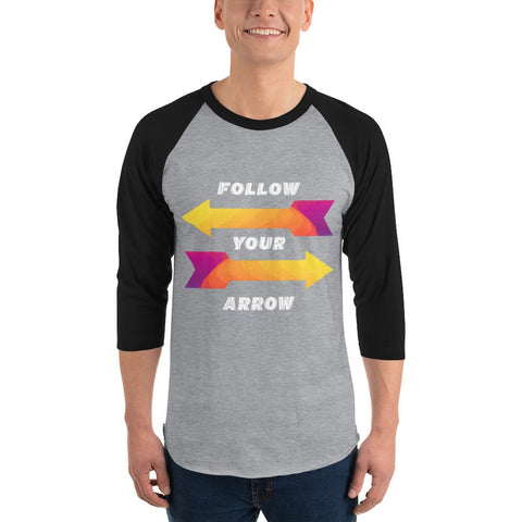 Follow Your Arrow 3/4 sleeve raglan shirt - Forbearance Apparel