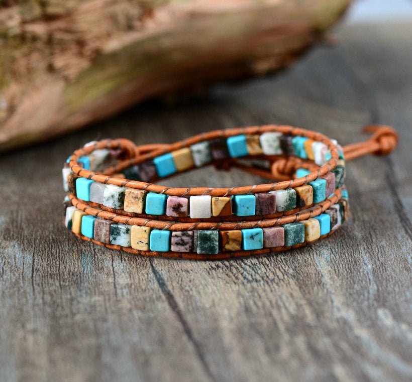Mix Natural Stones - Vintage Weaving Bracelet - Forbearance Apparel