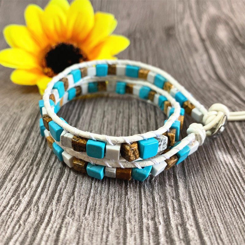 Mix Natural Stones - Vintage Weaving Bracelet - Forbearance Apparel