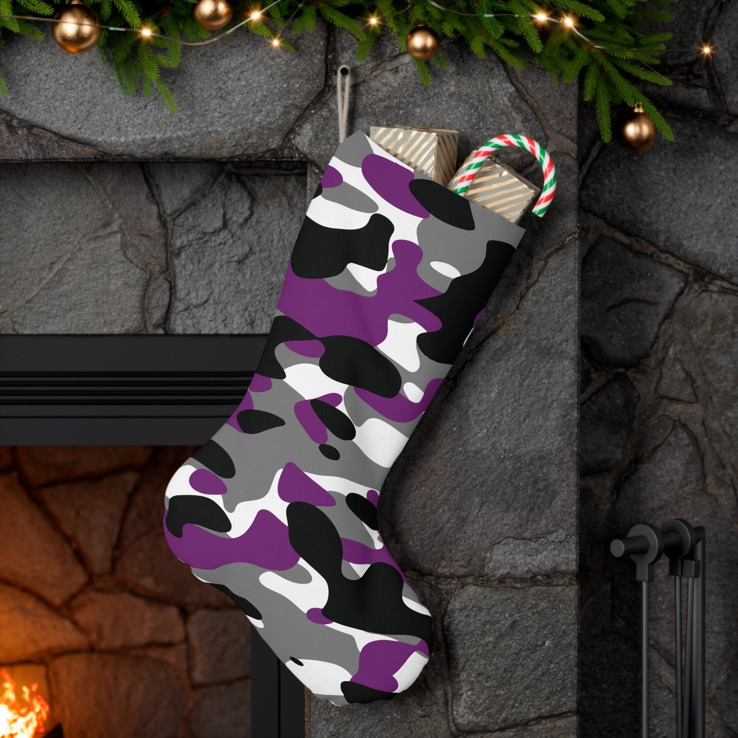 Passion Purple Camo Stocking