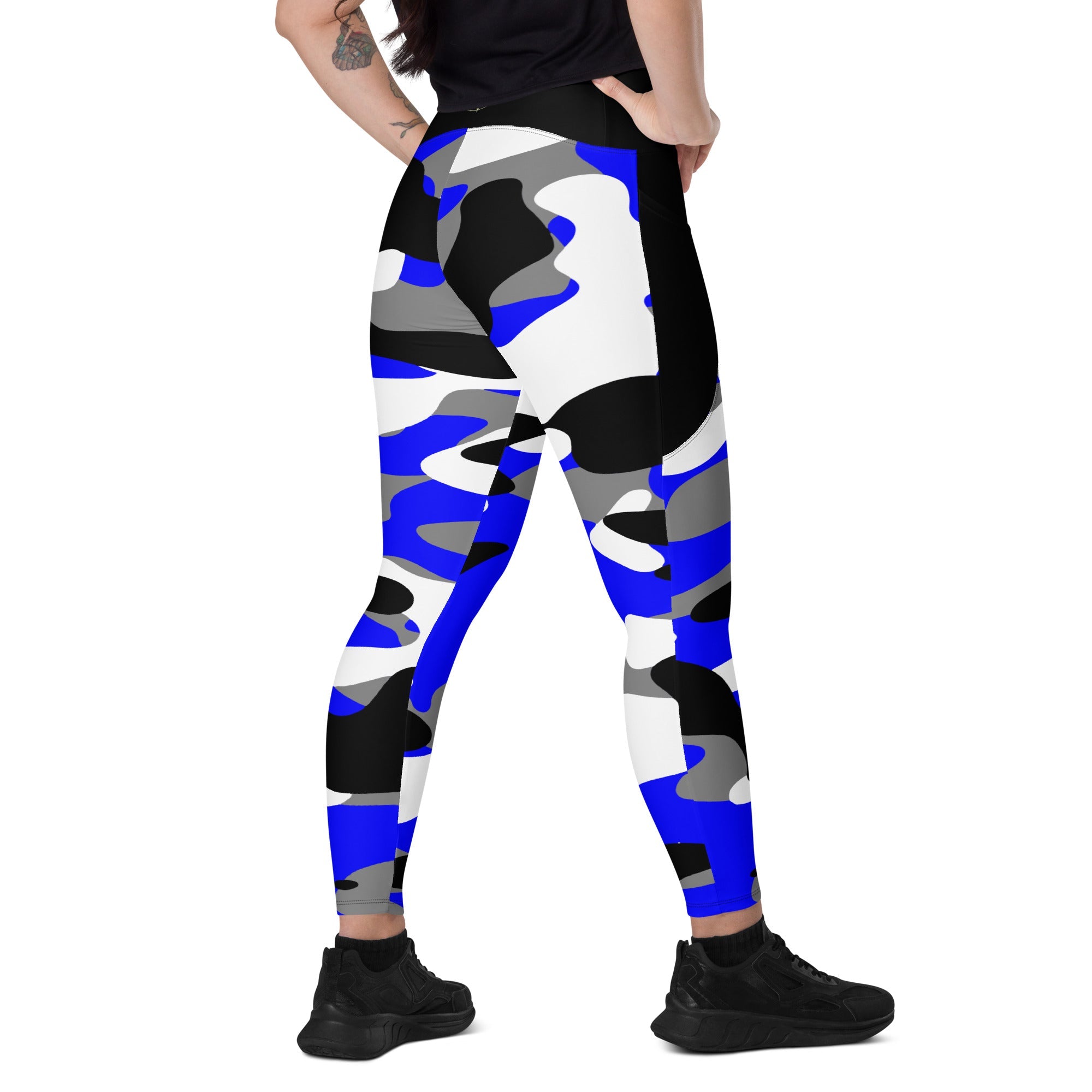 River Water Blue Camo Leggings