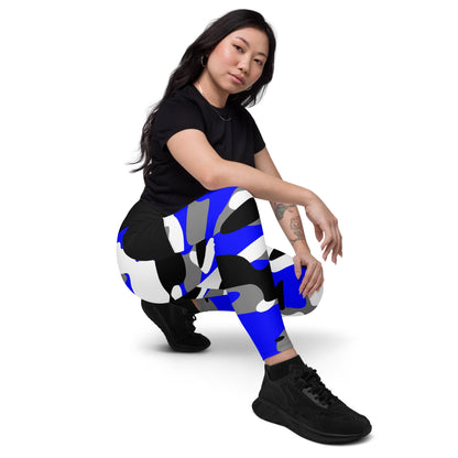 River Water Blue Camo Leggings