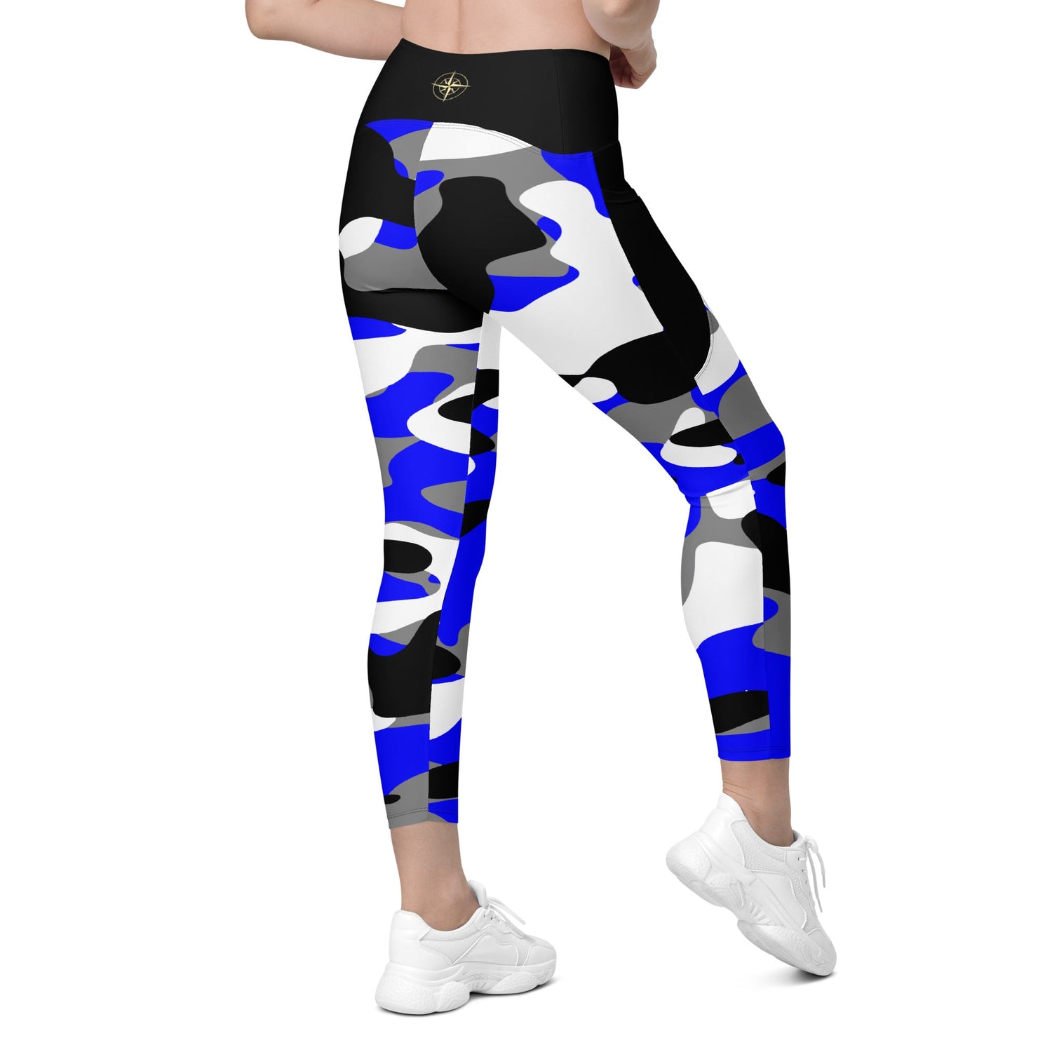 River Water Blue Camo Leggings