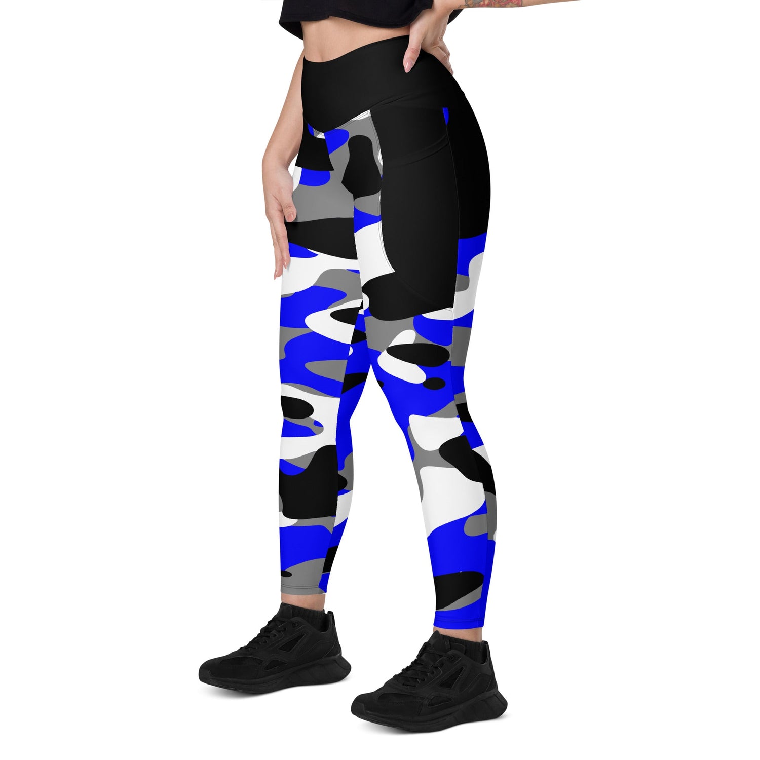 River Water Blue Camo Leggings