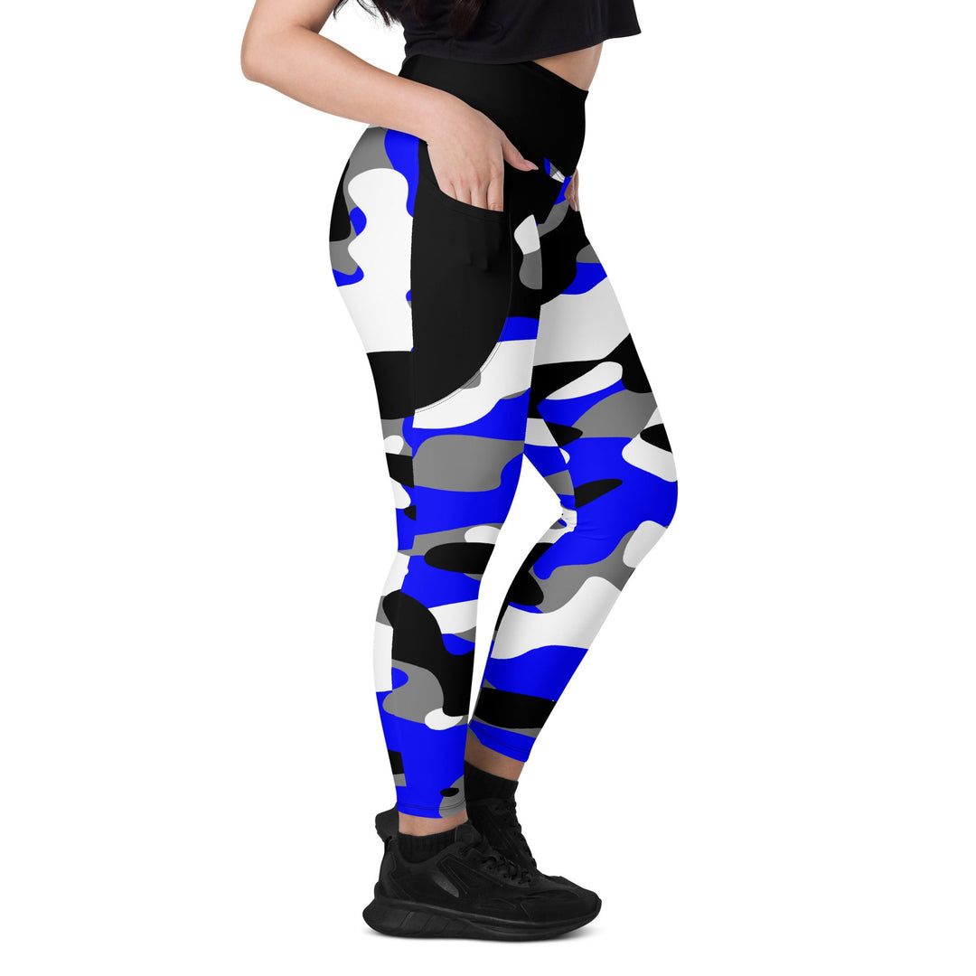 River Water Blue Camo Leggings