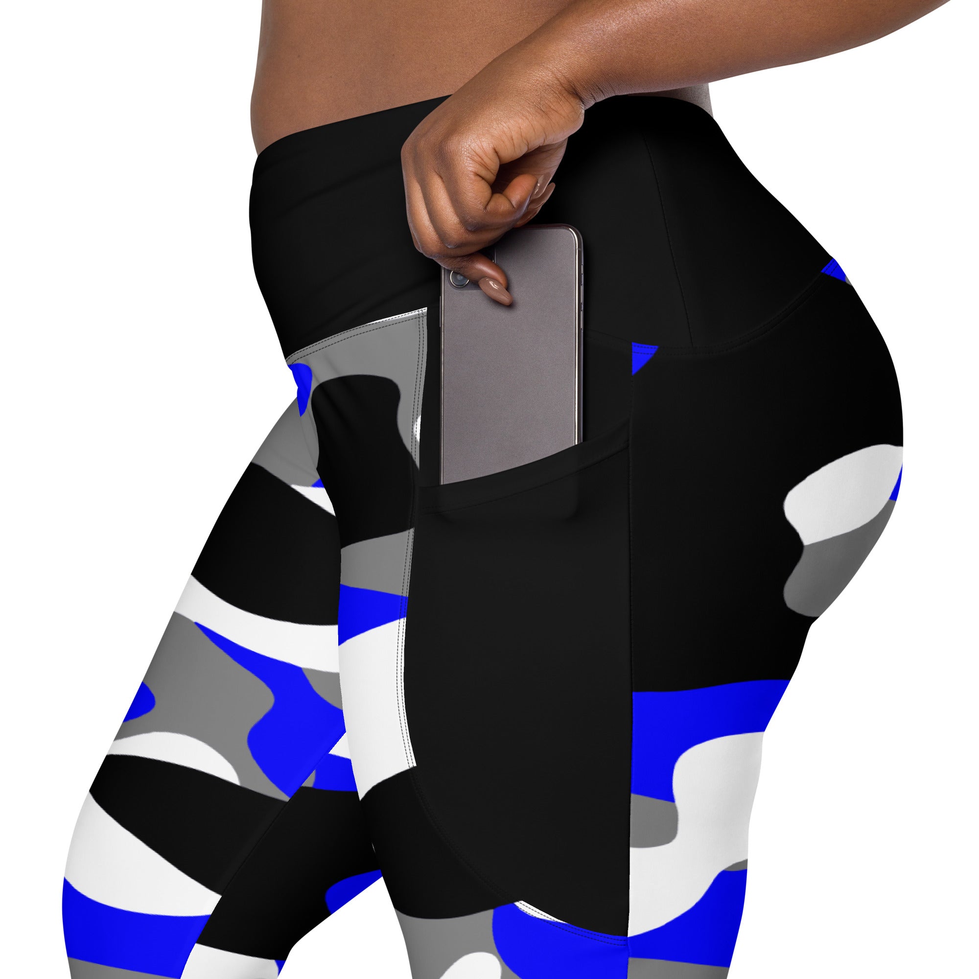 River Water Blue Camo Leggings